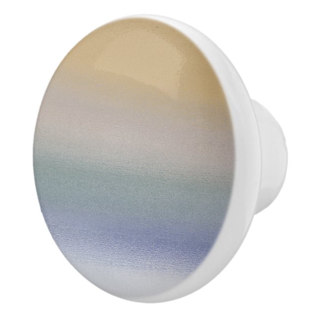 GRADUATED BANDS OF MUTED COLORS CERAMIC KNOB (Right)