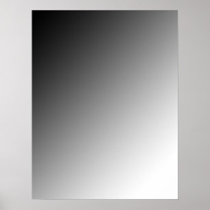 Graduated Black to White Poster for Photography