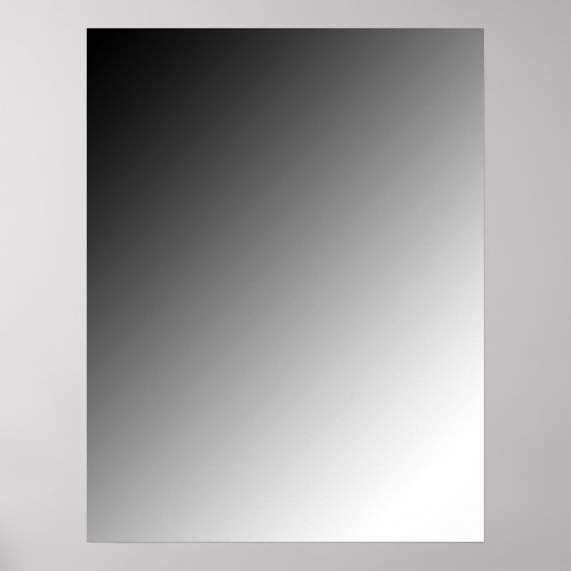 Graduated Black to White Poster for Photography (Front)