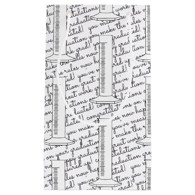 Graduated Cylinder Happy Graduation Gift Bag (Front)