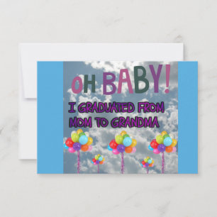 Graduated from Mum to Grandma Announcement