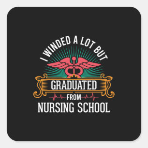 Graduated From Nursing School Square Sticker