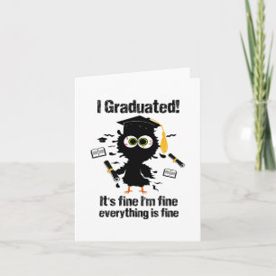 Graduated Graduate Cl Last Day Of School Cat Gradu Card
