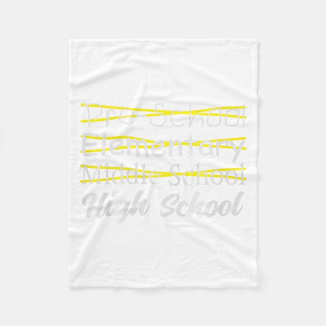 Graduated middle school jr high graduation funny fleece blanket (Front)