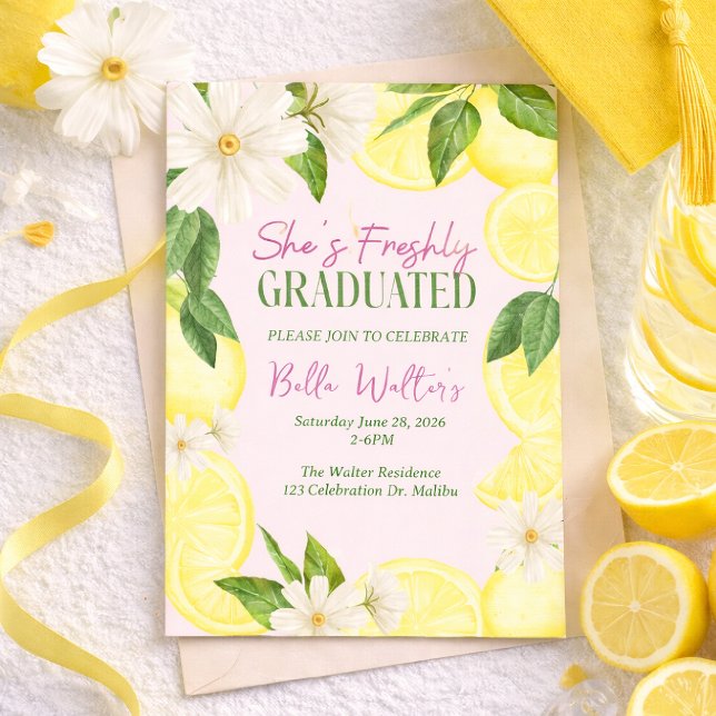 Graduated Party | Lemon Graduation | Summer Grad Invitation (Creator Uploaded)
