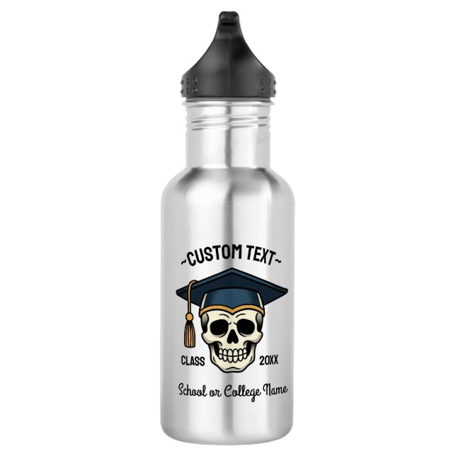 Graduated Skull Custom Name Year School 532 Ml Water Bottle (Right)