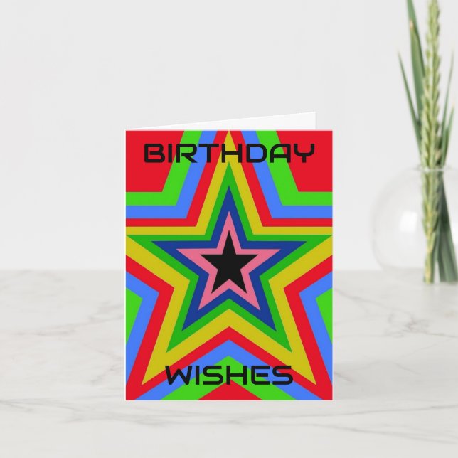 graduated star birthday card (Front)