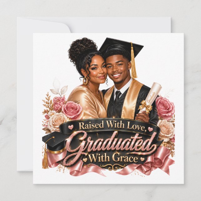  Graduated With Grace Son  Save The Date (Front)