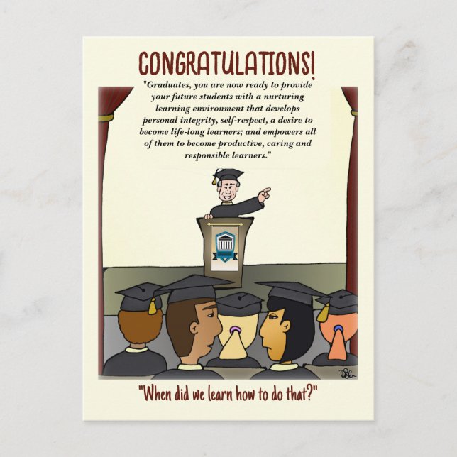 Graduates Greeting Card (Front)