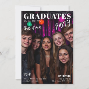 Graduates Magazine Cover  Invitation