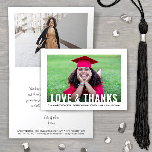 Graduate's New Address Graduation Love & Thanks Thank You Card