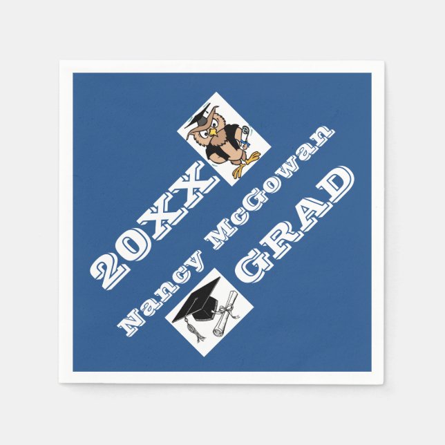Graduates Personalised Name Napkins (Front)