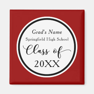 Graduate's Personalised School Colours Magnet