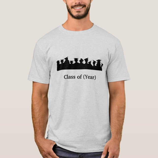 Graduates Silhouettes Tshirt  Customise The Year! (Front)