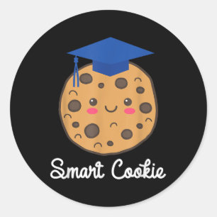 Graduating Cl Of 2025 Smart Cookie Graduation Grad Classic Round Sticker