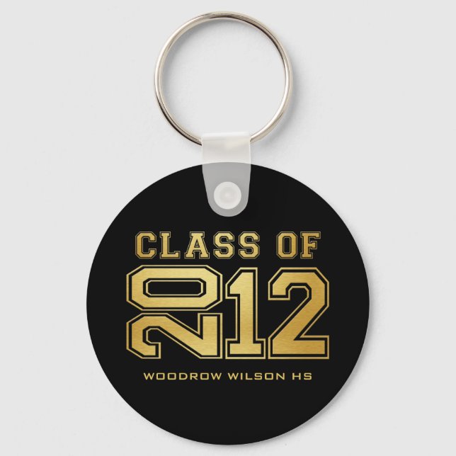 Graduating Class of 2012 Key-Chain (gold) Key Ring (Front)