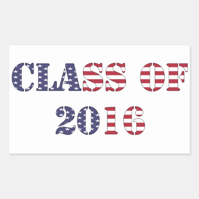 Graduating Class of 2016 Rectangular Sticker (Front)