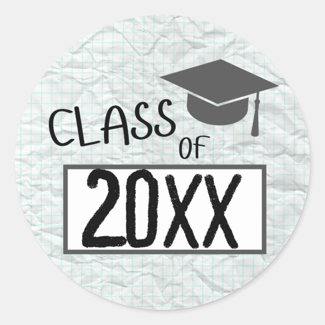 Graduating Class of 2025 Classic Round Sticker (Front)