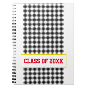 Graduating Class of School Spirit Black check  Notebook