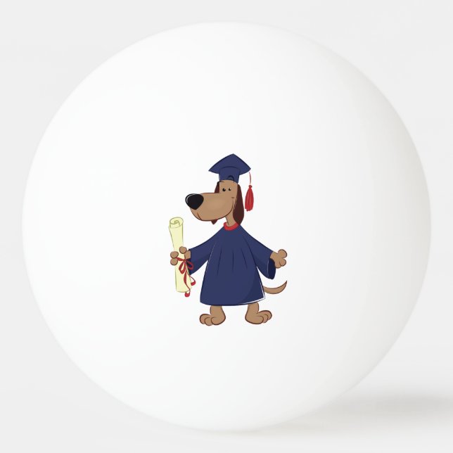 Graduating dog clipart ping pong ball (Back)