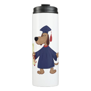 Graduating dog clipart thermal tumbler