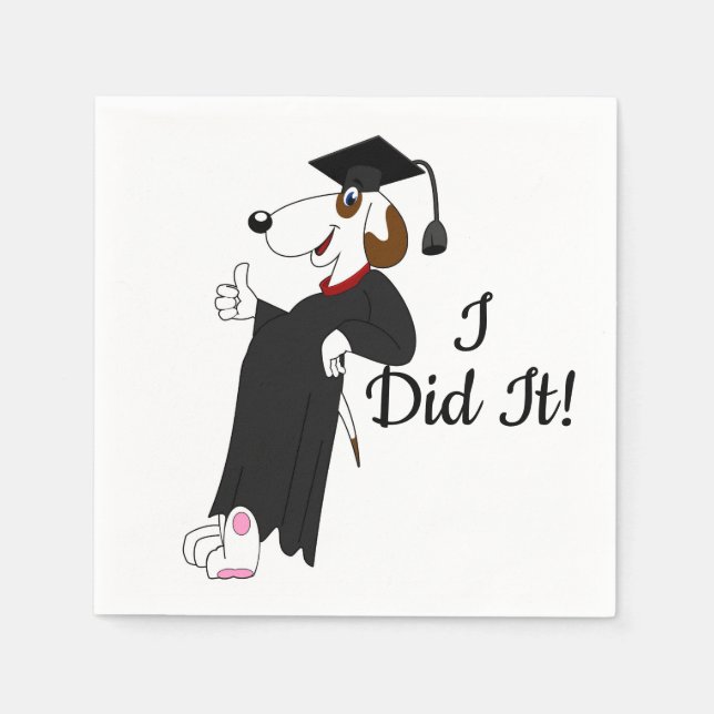 Graduating Dog Napkin (Front)