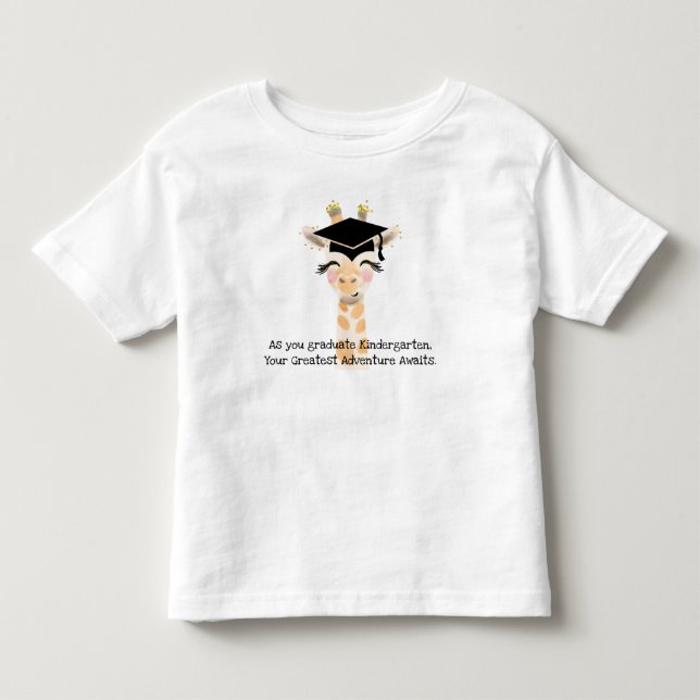 Graduating Giraffe Jersey T-Shirt (Front)