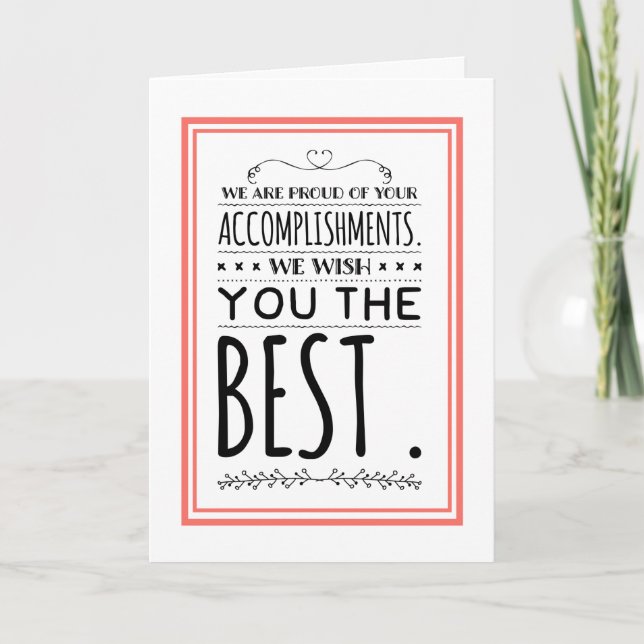 Graduating Graduate Congratulations Senior Class Card (Front)