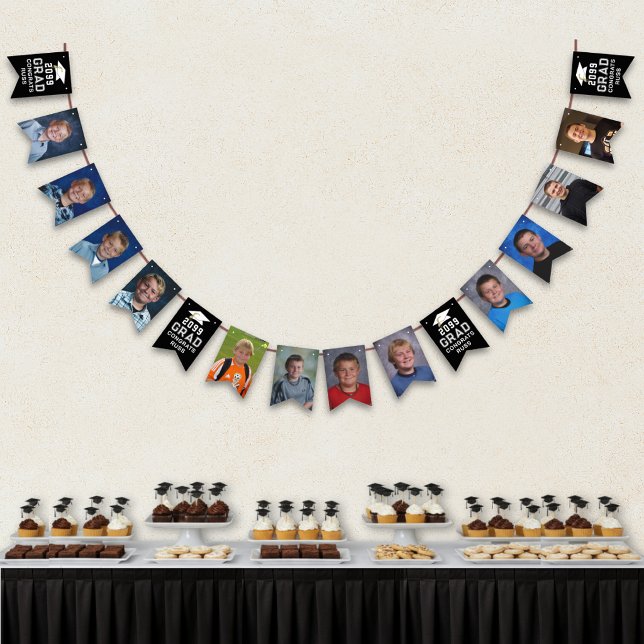 Graduation 12 Photos Class Year Custom Colour Bunting (Creator Uploaded)