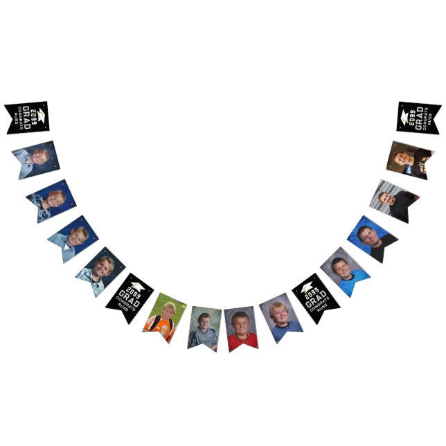 Graduation 12 Photos Class Year Custom Colour Bunting (All)
