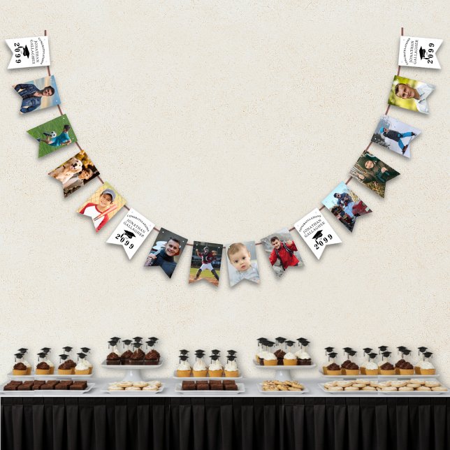 Graduation 12 Photos Class Year Name Bunting (Creator Uploaded)