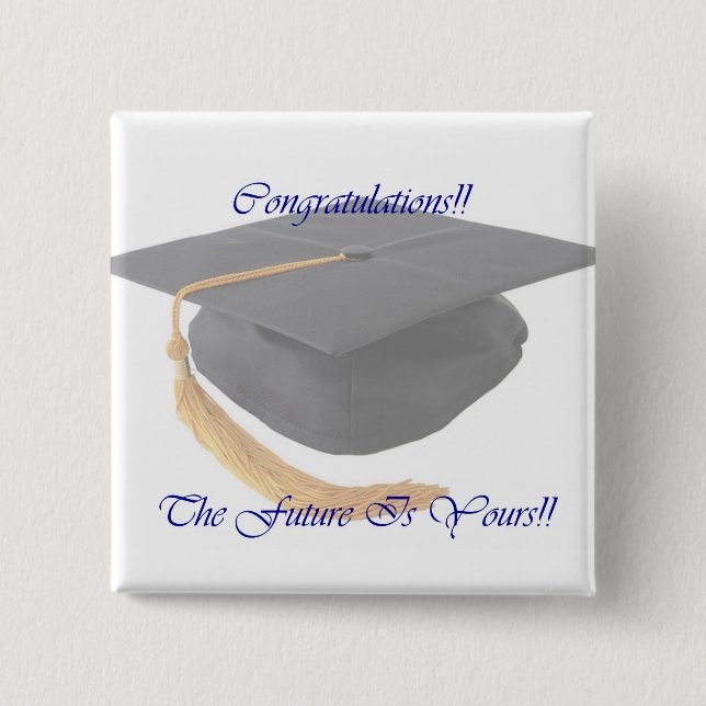 Graduation 15 Cm Square Badge (Front)
