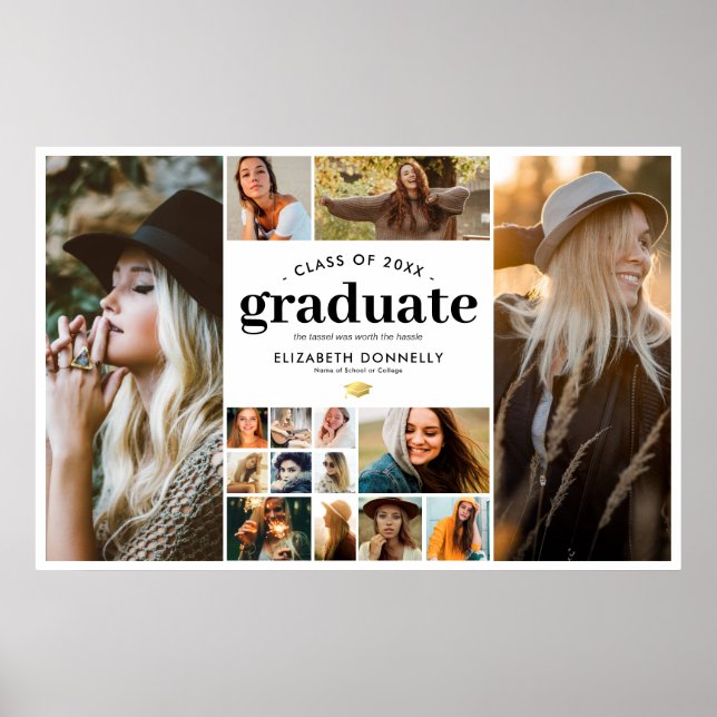 Graduation 15 Photo Collage Poster (Front)
