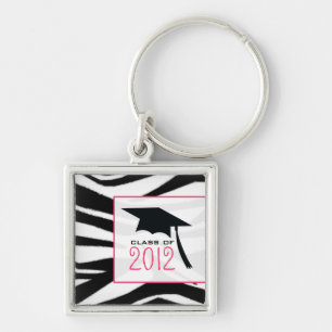 Graduation 2012 Zebra Print Keychain