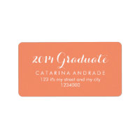 Graduation 2014 Graduate Coral Modern Calligraphy
