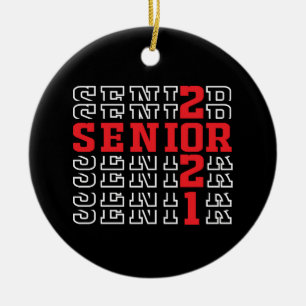 Graduation 2021, Class Of 2021, Senior 2021 Ceramic Tree Decoration