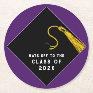 Graduation 2022 Party Favours Round Paper Coaster