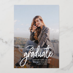 Graduation 2023 Photo Script Grad Party Silver