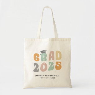 Graduation 2023 Retro Personalised College Grad Tote Bag