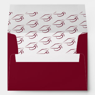 Graduation 2024 Burgundy Graduate Cap Pattern Envelope