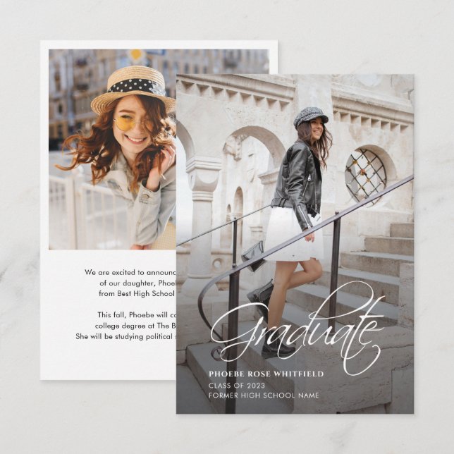 Graduation 2024 Grad Photo Announcement (Front/Back)