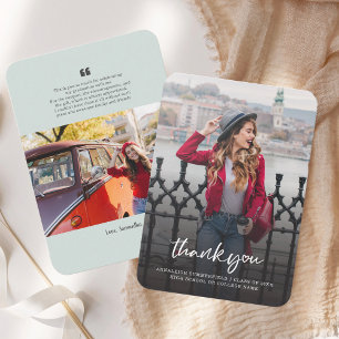 Graduation 2024 Grad Photo Thank You Budget Card