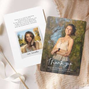 Graduation 2024 Graduate Photo Grad Thank You Card