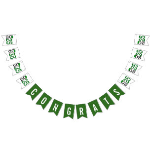 Graduation 2024 Green and Black  Bunting