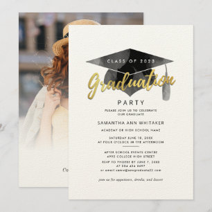 Graduation 2024 Minimalist Photo Grad Party Invitation