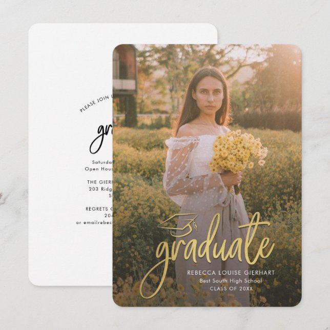 Graduation 2024 Open House Grad Party Photo (Front/Back)