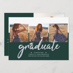 Graduation 2024 Photo Collage Grad Party Invitation