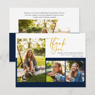 Graduation 2024 Photo Collage Graduate Thank You Card
