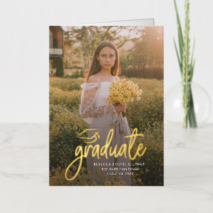 Graduation 2024 Photo Gold Foil Announcement