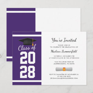 Graduation 2024 Purple Grad Party Invitation